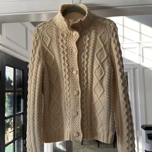 Women's Cream Cable Knit Sweater